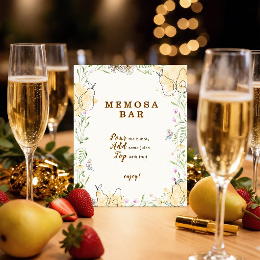 Waterverf Peer Bloemetuin Memosa Bar Bord Poster