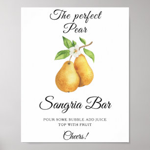 Waterverf Peer Bruidsdouche Sangria bar Poster