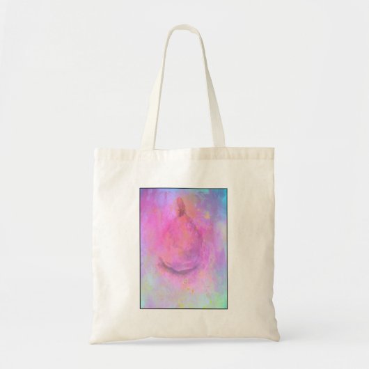 Waterverf Peer in roze, nog Abstract Tote Bag (Voorkant)