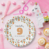 Waterverf Peer Pattern Monogramed Papieren Bordje (Feest)