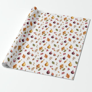 Waterverf Peer Vijg Herfst Boomgaard Oogst Cadeaupapier