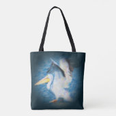 waterverf pelicaan 18 all-over tas (Achterkant)