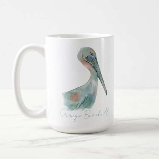 Waterverf Pelikaan Koffiemok (Links)