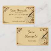 Waterverf  Pen Classic Notaris Visitekaartje (Voorkant / Achterkant)