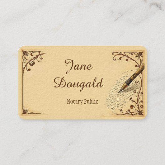 Waterverf  Pen Classic Notaris Visitekaartje (Achterkant)