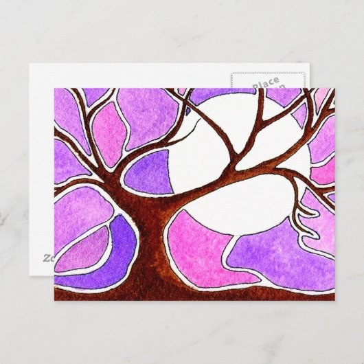 Waterverf Pen en inkt Briefkaart (Voorkant / Achterkant)