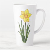 Waterverf, pen en inkt Daffodil Latte Mok (Rechts)