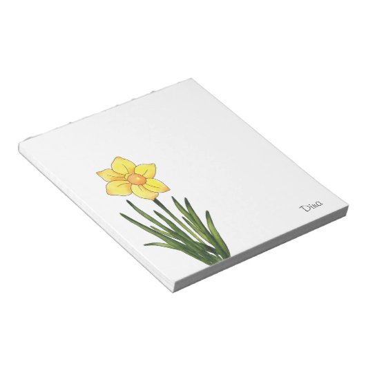 Waterverf, pen en inkt Daffodil Notitieblok (Schuin)