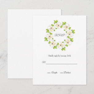 Waterverf, pen en inkt Magnolia Wreator RSVP Kaartje