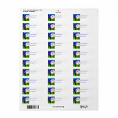 Waterverf Pen en Inktboom Etiket (Full Sheet)