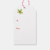 Waterverf Penguin Ballerina Kerstmis Cadeaulabel (Achterkant)