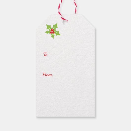 Waterverf Penguin Ballerina Kerstmis Cadeaulabel (Achterkant)