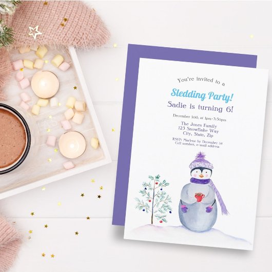 Waterverf Penguin Slaping Party Kaart