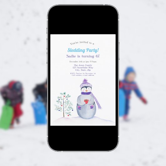 Waterverf Penguin Slaping Party Kaart