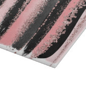 Waterverf Penseel lijnen Roos Gold Faux Glitter Snijplank (Hoek)