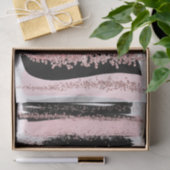 Waterverf Penseel lijnen Roos Gold Faux Glitter Tissuepapier (Geschenk)