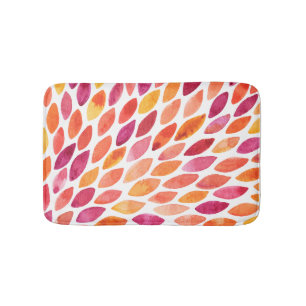 Waterverf penseelstreek barst geel en oranje badmat