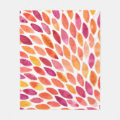 Waterverf penseelstreek barst geel en oranje fleece deken (Voorkant)