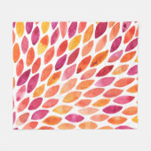 Waterverf penseelstreek barst geel en oranje fleece deken (Voorkant (Horizontaal))