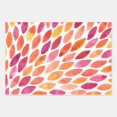 Waterverf penseelstreek barst geel en oranje inpakpapier vel (Voorkant 2)