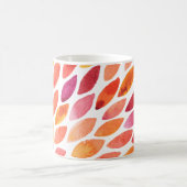 Waterverf penseelstreek barst geel en oranje koffiemok (Center)