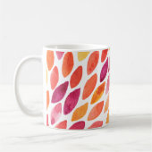 Waterverf penseelstreek barst geel en oranje koffiemok (Links)