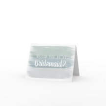 Waterverf penseelstreek bruidsmeisje voorstel