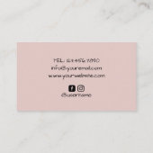 Waterverf Penseelstreek fotografie Cute Camera Visitekaartje (Achterkant)