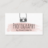 Waterverf Penseelstreek fotografie Cute Camera Visitekaartje (Voorkant)