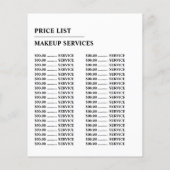 Waterverf penseelstreek, make-up artiest Advertere Flyer (Achterkant)