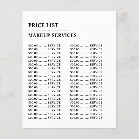 Waterverf penseelstreek, make-up artiest Advertere Flyer (Achterkant)