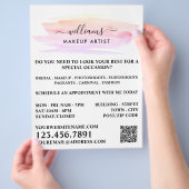 Waterverf penseelstreek, make-up artiest Advertere Flyer (Hand)