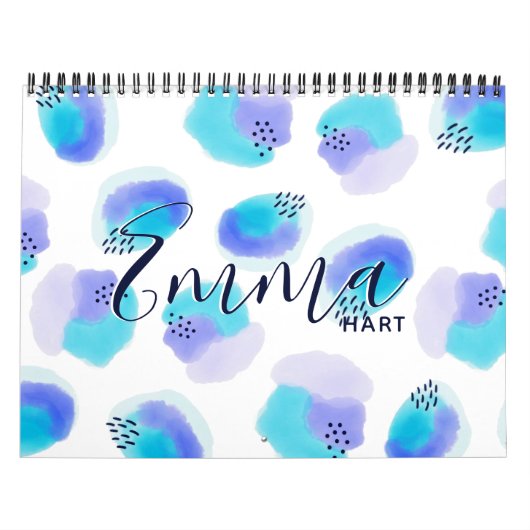 Waterverf-penseelstreekkalender Kalender (Hoes)