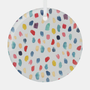 Waterverf penseelstreken: Abstract naadloos. Glas Ornament