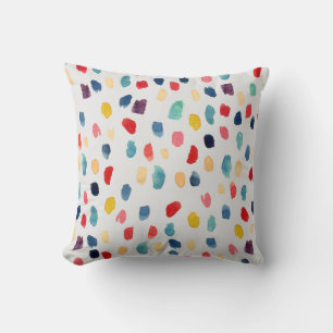 Waterverf penseelstreken: Abstract naadloos. Kussen