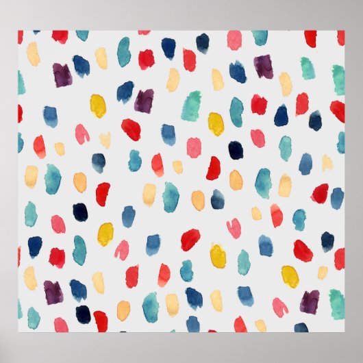 Waterverf penseelstreken: Abstract naadloos. Poster (Voorkant)