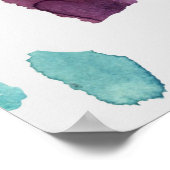 Waterverf penseelstreken: Abstract naadloos. Poster (Hoek)
