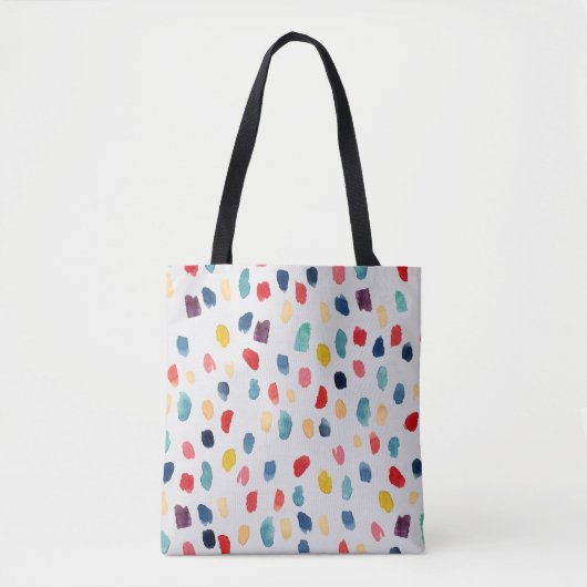 Waterverf penseelstreken: Abstract naadloos. Tote Bag (Voorkant)