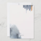 Waterverf Penseelstreken balk Mitzvah-uitnodiging Kaart (Achterkant)