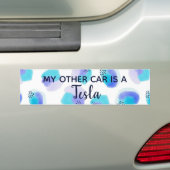 Waterverf penseelstreken bumpersticker (Op auto)