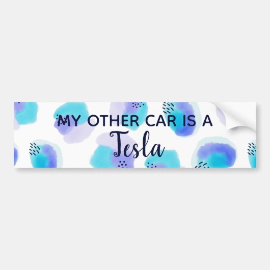 Waterverf penseelstreken bumpersticker (Voorkant)