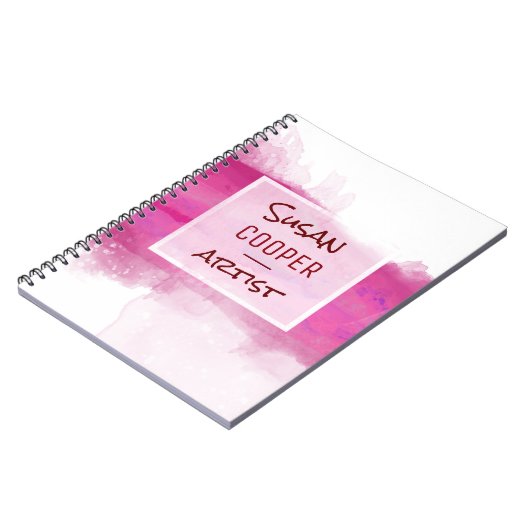 Waterverf Penseelstreken Crimson en ROOS Desig Notitieboek (Linkerzijde)