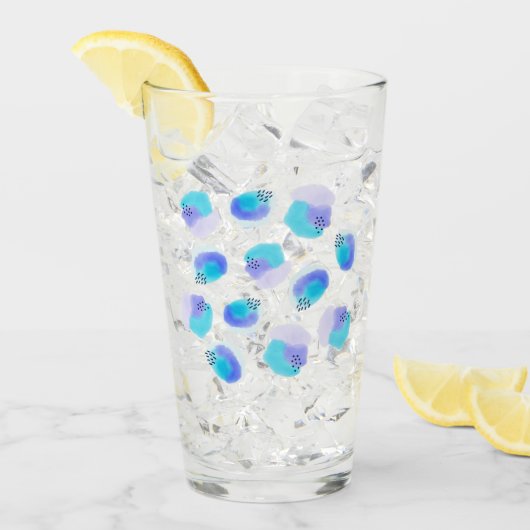 Waterverf penseelstreken glas (Voorkant ijs)