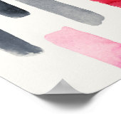 Waterverf penseelstreken, kleurrijk naadloos patro poster (Hoek)