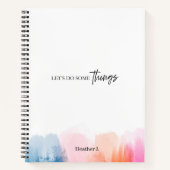 Waterverf penseelstreken Meerkleurig Notitieboek (Voorkant)