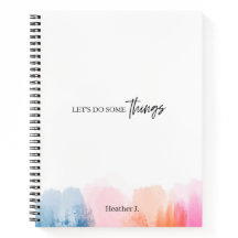 Waterverf penseelstreken Meerkleurig Notitieboek