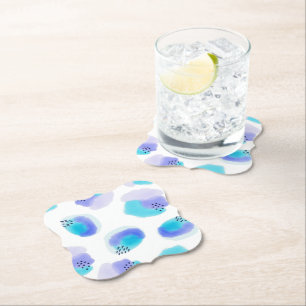 Waterverf penseelstreken papier Onderzetter