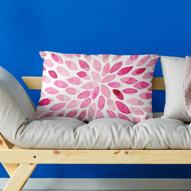 Waterverf penseelstreken - roze palet accent kussen (Creator heeft geüpload)