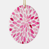 Waterverf penseelstreken - roze palet keramisch ornament (Rechts)