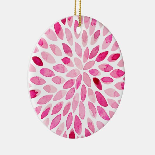 Waterverf penseelstreken - roze palet keramisch ornament (Rechts)